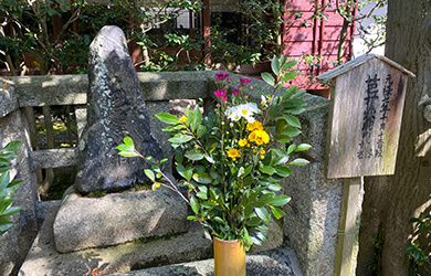 画像：松尾芭蕉と義仲寺
