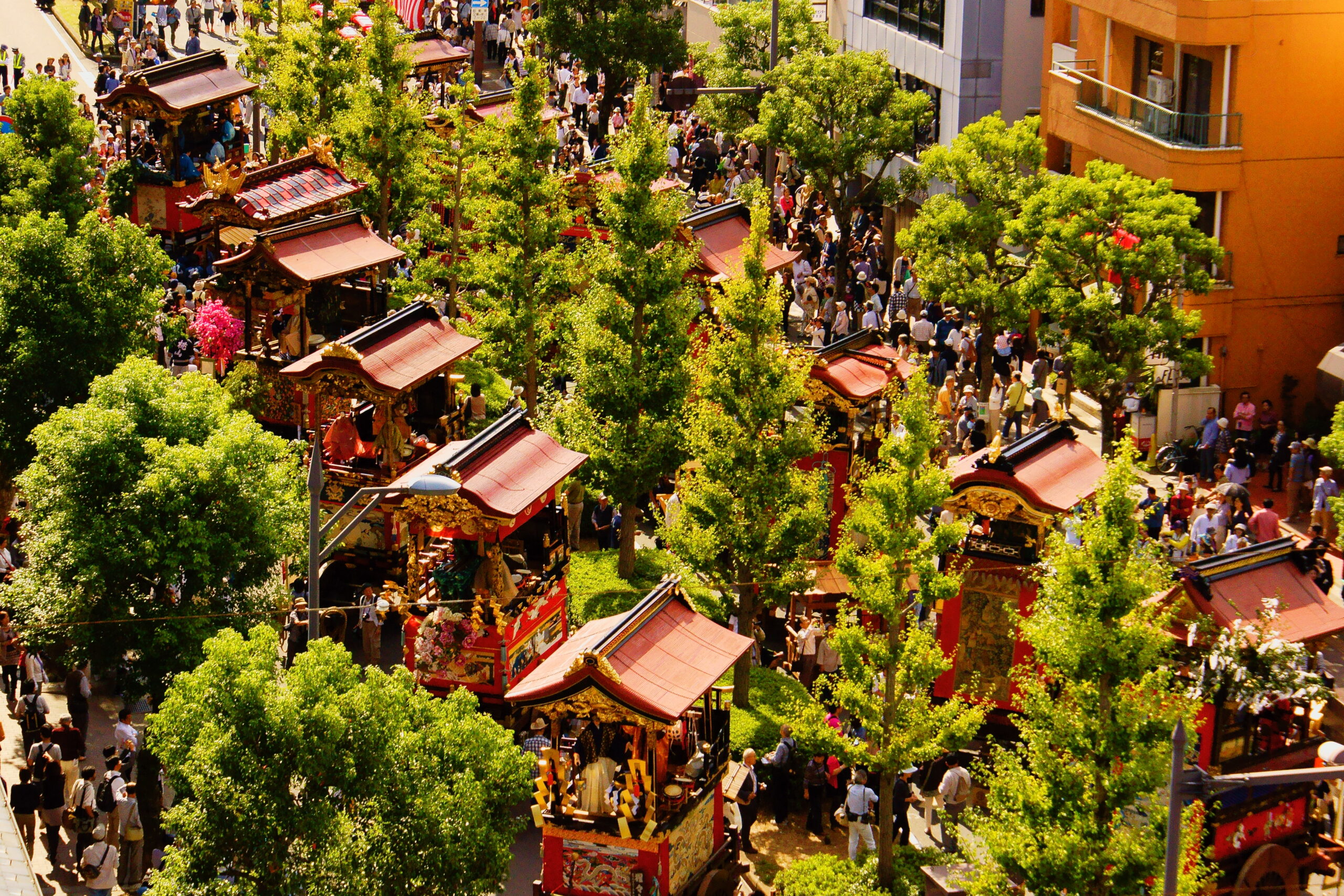 大津祭 曳山の集合